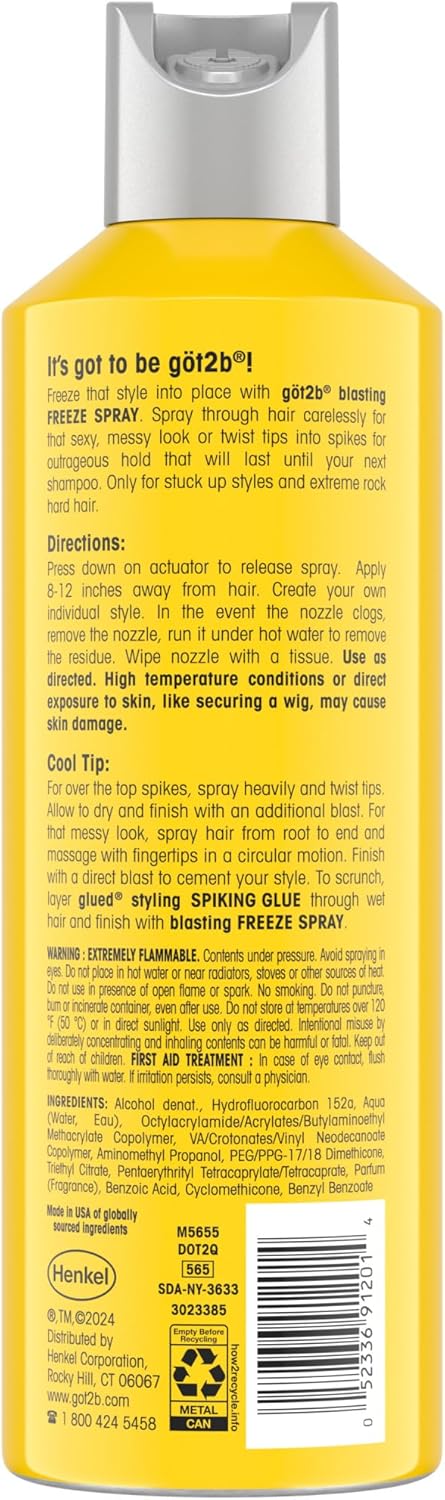 Got2b Glued Blasting Freeze Hairspray, 12 oz, Pack of 2 - Image 6